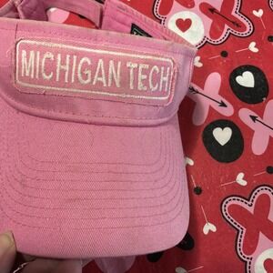 Michigan Tech Huskies Visor Unisex Pink Legacy 1992